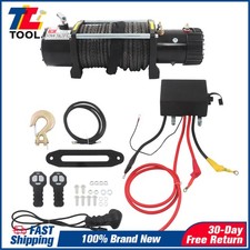12000 Lbs 12v Synthetic Rope Electric Winch 2651 Ratio Wireless Wired Control 12000 Lbs 12v Synthetic Rope Electric Winch 2651 Ratio Wireless Wired Control
