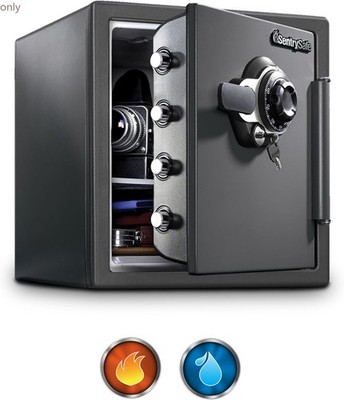 SentrySafe Medium Gray Fireproof Safe and Waterproof Safe Box,Safe,1.23 cu.ft.