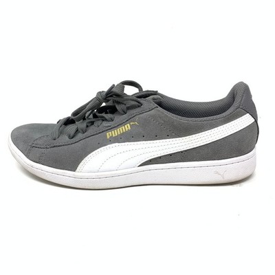 Puma Women's Size 8 Vikky Soft Foam Suede Casual Sneaker Shoes Gray White