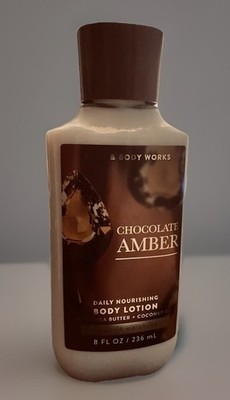 Bath & Body Chocolate Amber Body Lotion Cream Shea Butter Coconut Oil 8 Fl Oz