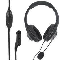 Noise Cancelling Overhead Headset with Boom Mic PTT Over Ear Headphone Sound ...