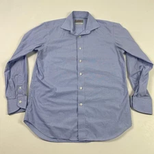 Canali Shirt Mens 15.75 40 Impeccabile Dress Button Down Blue Italy Formal