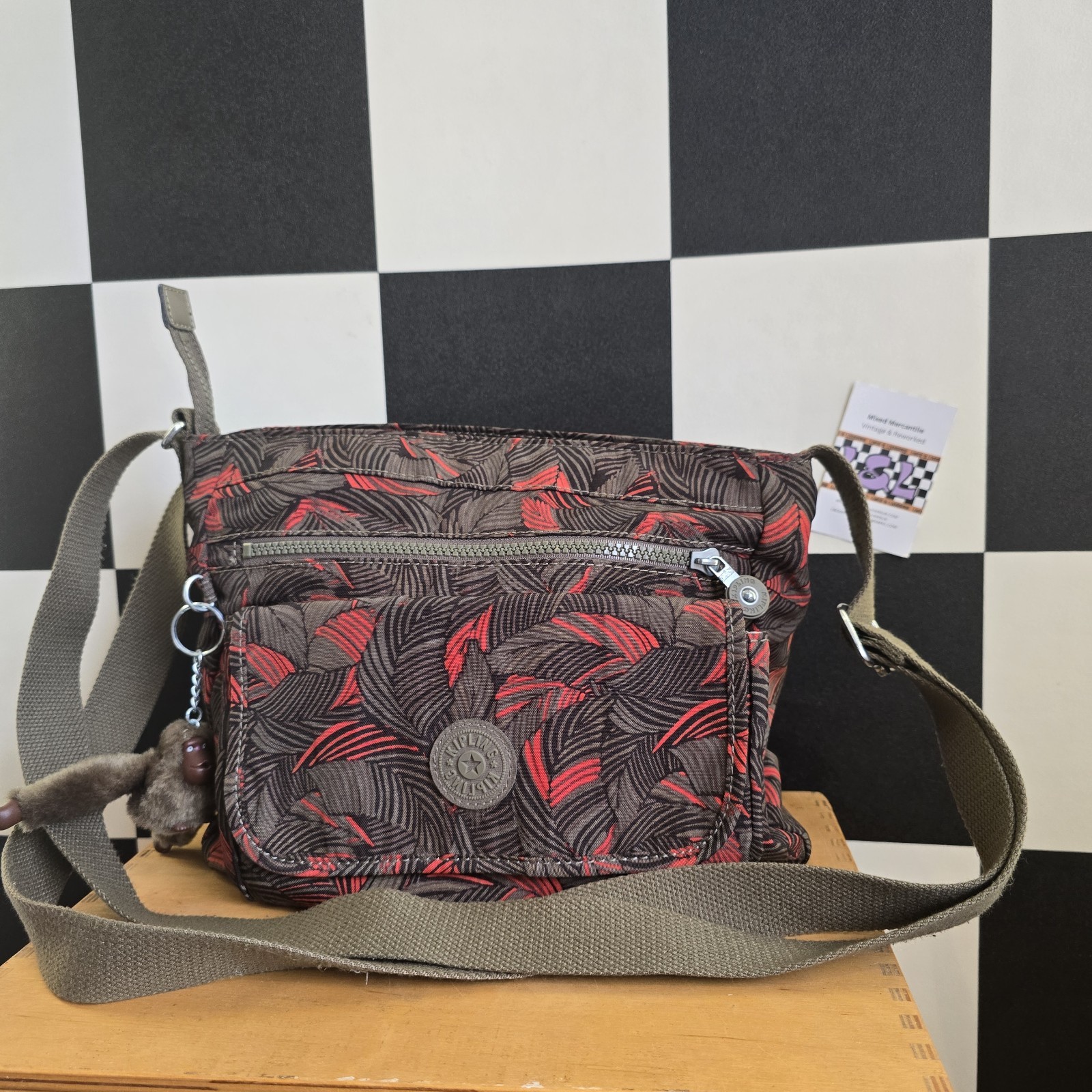 Kipling Bag with Monkey Charm Complete Set and Pu… - image 1