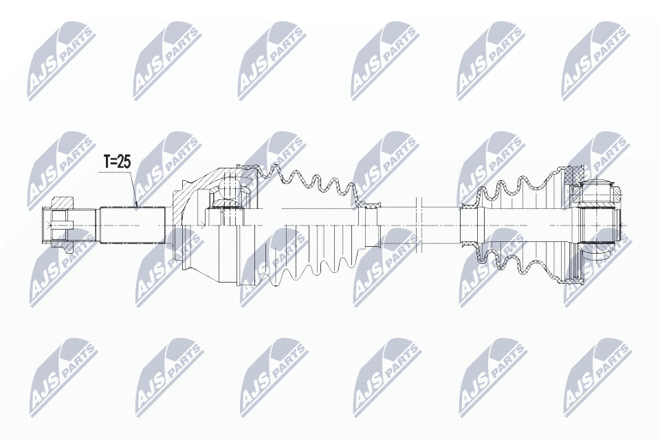 Nty Driveshaft For Fiat Doblo 1.3Jtd 05-, 1.9Jtd 03- /Right - Image 3