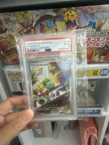 2024 Pokemon Stellar Crown Bulbasaur Illustration Rare Holo PSA 9 Mint 143/142