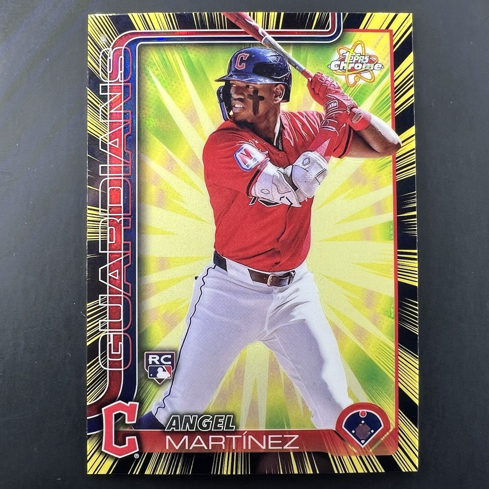 2025 Topps Chrome Radiating Rookies Angel Martinez #RR-18 (RC) Guardians