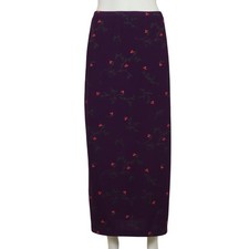 Vintage Cherokee Maxi Skirt Purple Floral Y2K Cottagecore Grunge Women's Small