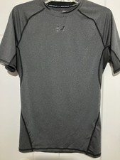 Under Armour Men's Heatgear Short Sleeve Compression Shirt, Dark Gray, Large