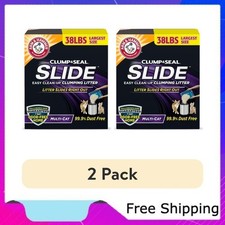  2 pack ARM  HAMMER Clump  Seal SLIDE Cat Litter, Easy Clean-up Multi-Cat