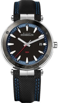HERBELIN - NEWPORT, mit Lünette Gravur, Saphirglas - 12288/AG45, Herrenuhr