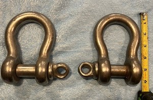 2 Heavy Duty 25 Ton Anchor Shackle Screw Pin 3.68 lbs Each! 3/4" 6" L  3.75” Pin