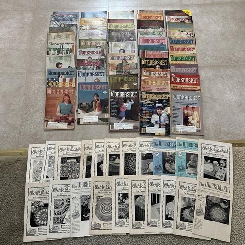 Lot of 70 Vintage The Workbasket Magazine Crochet Sewing Crafting 1940’s-1980’s