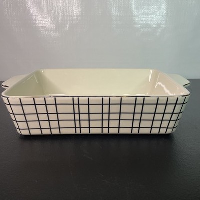 Thyme And Table Geometric Square Pattern Baking Dish 12.5x8x3