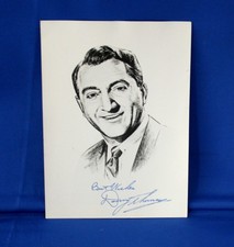 VINTAGE DANNY THOMAS AUTOGRAPHED BLACK & WHITE STUDIO PORTRAIT PHOTO 5”x 7”