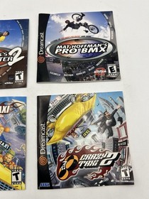 LOT of (4) - Sega Dreamcast Manual - Crazy Taxi / Tony Hawk / Dave Mirra