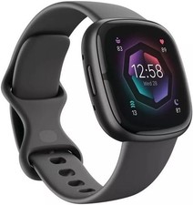 Google Fitbit Sense 2-24mm Graphite Alum Case Shadow Infinity S/L
