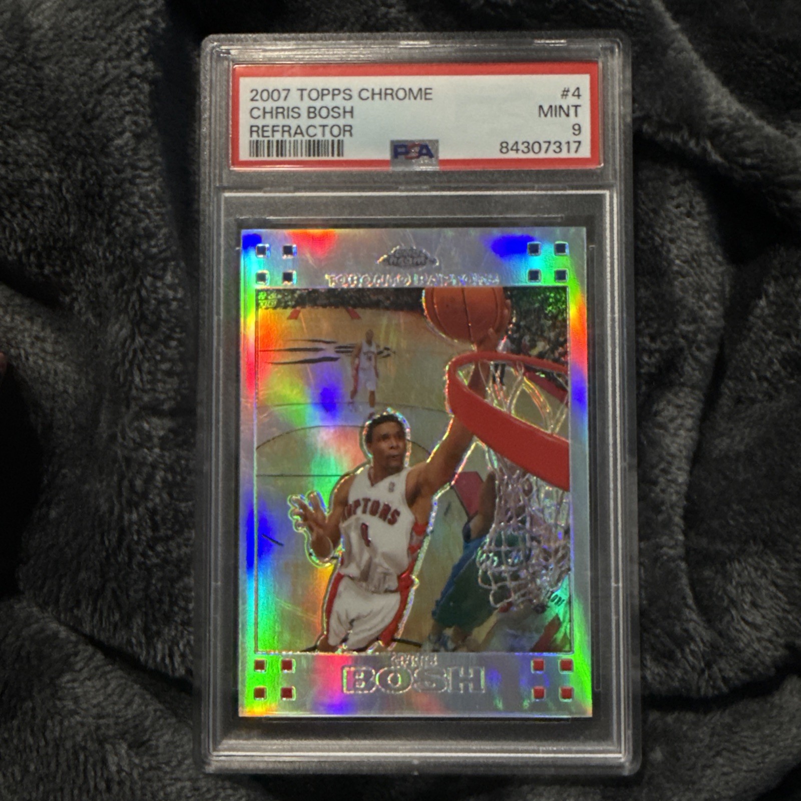 2007 Topps Chrome Chris Bosh REFRACTOR #4 PSA 9 /999