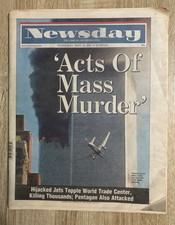 Newsday Newspaper Acts of Mass Murder September 12, 2001 9/11 New York