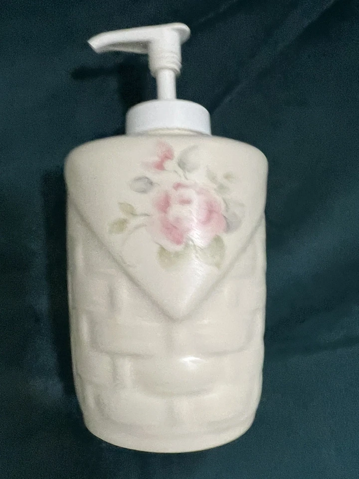 pfaltzgraff tea rose  Soap Lotion Dispenser - Image 4 of 4