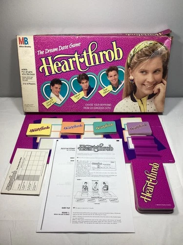 Heart Throb The Dream Date Game Vtg 1988 Milton Bradley Missing 1 Boyfriend Card