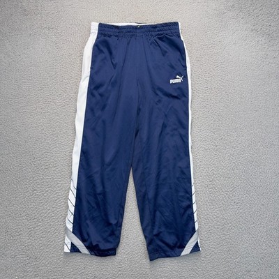 Puma Track Pants Boys Medium Blue 26x24 Athletic Pockets Gym Running
