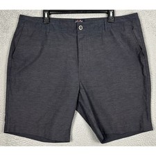Faherty All Day Shorts Mens 38 Charcoal Grey Chino Stretch Flat Front Casual EUC