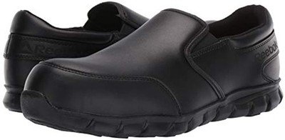 Reebok Work Men's Sublite Cushion Comp Toe Comfort Slip-on Black - 10.5 Medium