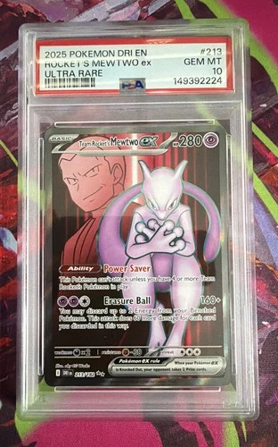 [PSA 10] Team Rocket's Mewtwo ex 213/182 Sv10: Destined Rivals Holo