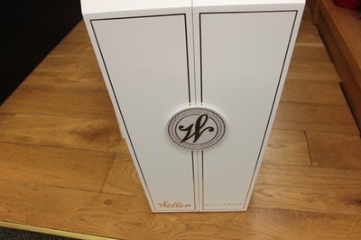 Very Rare Weller Millennium 2 bourbon Bottle Display Case, Bag, Glass top & Box