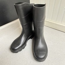 Rubber Boots Womens 6 Black Rain Mud Farm Garden Waterproof Made In USA