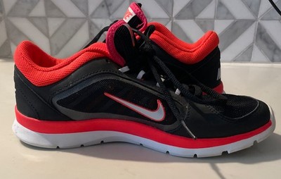 Nike Flex Trainer 4 Womens Size 6 643083-002 Black Running Shoes Sneakers