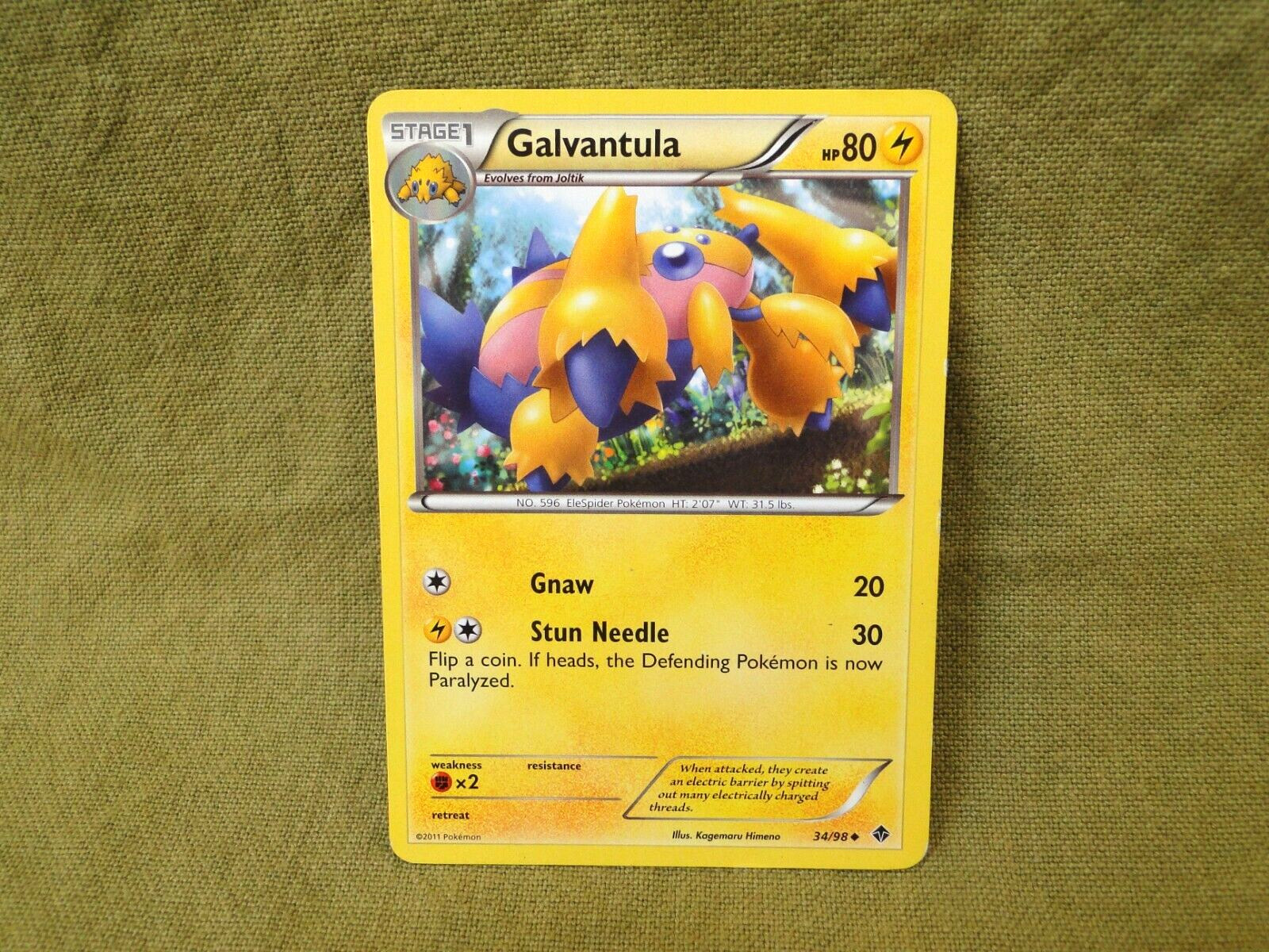 Pokemon Trading Card - Emerging Powers: Galvantula 34/98