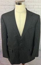 Stafford 42R Charcoal 2 Button Classic Wool Blazer Suit Jacket Sport Coat