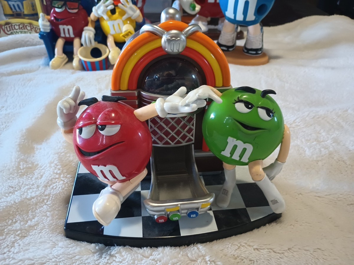 その他 M&M's Rockin' Cafe Dispenser M&M Rock'n Roll Cafe Dispenser Jukebox w/ Red and Green M&Ms