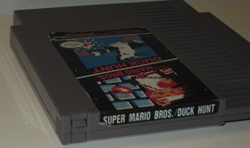 Super Mario Bros./Duck Hunt (Nintendo NES, 1985) Damaged Label (NTSC) Game Only