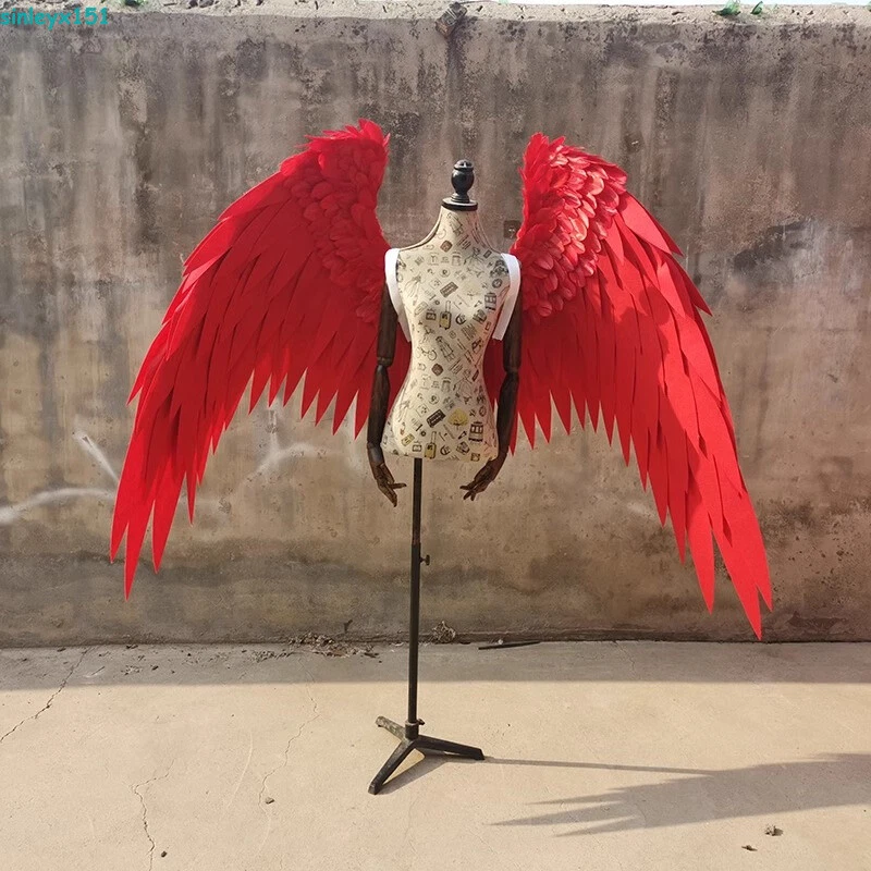 Feather Angel Wings Halloween Cosplay Costume Wedding Fancy Dress Party Wings - Image 4 of 4