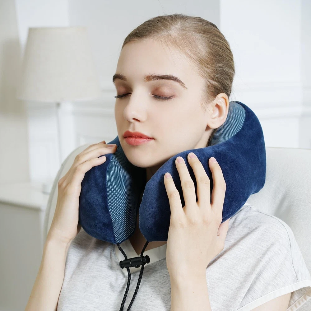 Travel Pillow Best Memory Foam Neck Pillow Head Support Soft Pillo