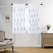 New 2 Piece Eyelet Window Curtain Set - 5 feet