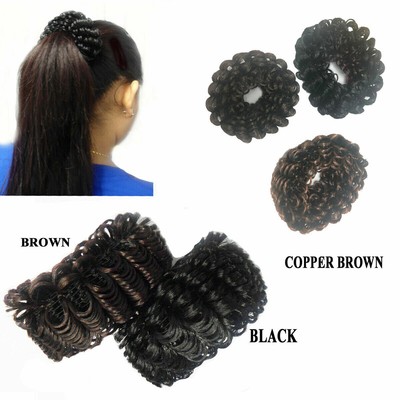 Synthetic Hair Scrunchie Bun Bobbles Fake Elastic Tie Ponytail