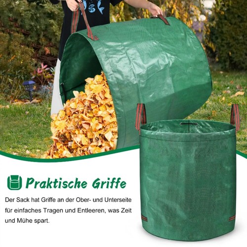 4/8tlg Gartensack Säcke Laubsack Gartenabfallbehälter 272/300L Gartentasche - Bild 17 von 28