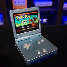 Pearl Blue Nintendo Game Boy Advance GBA SP IPS Adjustable Brightness