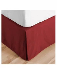 Newport Home Santiago Collection Red Queen Tailored Bedskirt Clean Lines Luxury