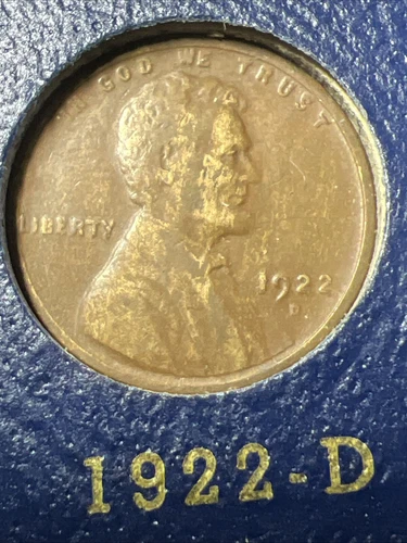 1922 D Lincoln Wheat Cent LOWEST Yearly Mintage EVER! 7.25 Million EF Condition