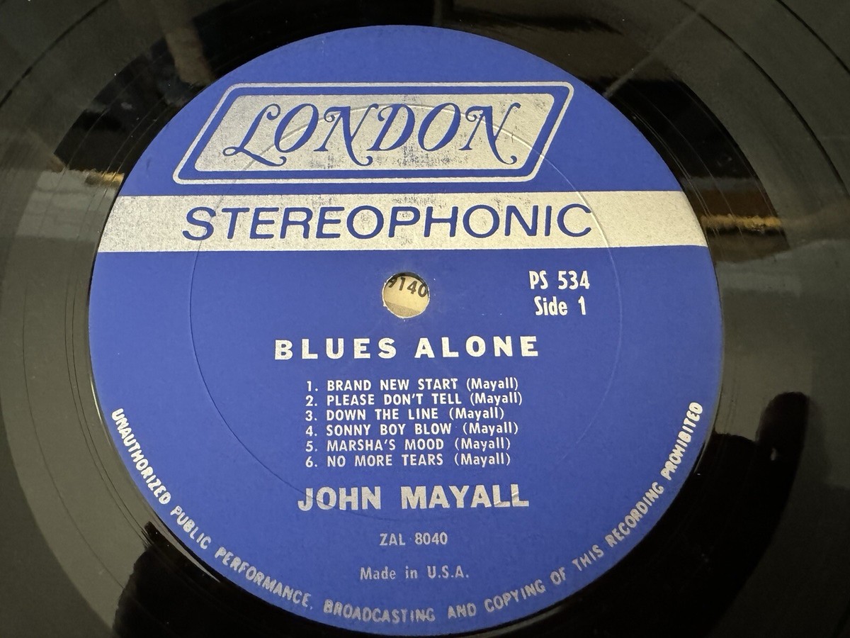 John Mayall - The Blues Alone LP LONDON PS 534 plays