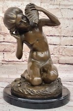 Handmade Mastery: Fisherman Bronze Sculpture - Carpeaux Inspired Artwork Decor