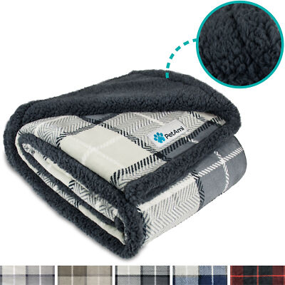 Dog Blanket for Medium Large Dogs Pet Soft Fleece Durable Warm Sherpa Reversible