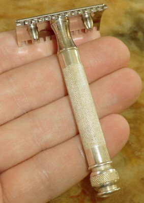 GILLETTE Rasierhobel OLD TYPE Ball End Trademark Made in USA kein DATECODE 1925