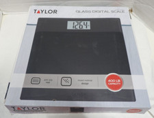 Taylor Smart Digital Body Scale Tempered Glass Platform 400 lb Capacity