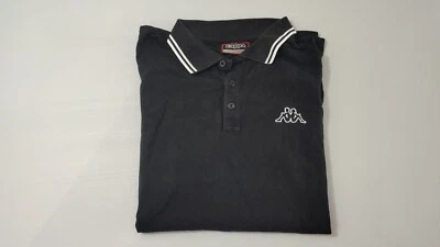 Vêtement Homme t-shirts t-shirt Polo noir Kappa taille XL #Retrostreet - Photo 1/4