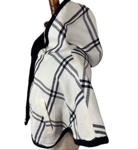 Cherokee Plaid hooded cape jacket cover coat batwing sleeve 12M - Picture 3 of 6